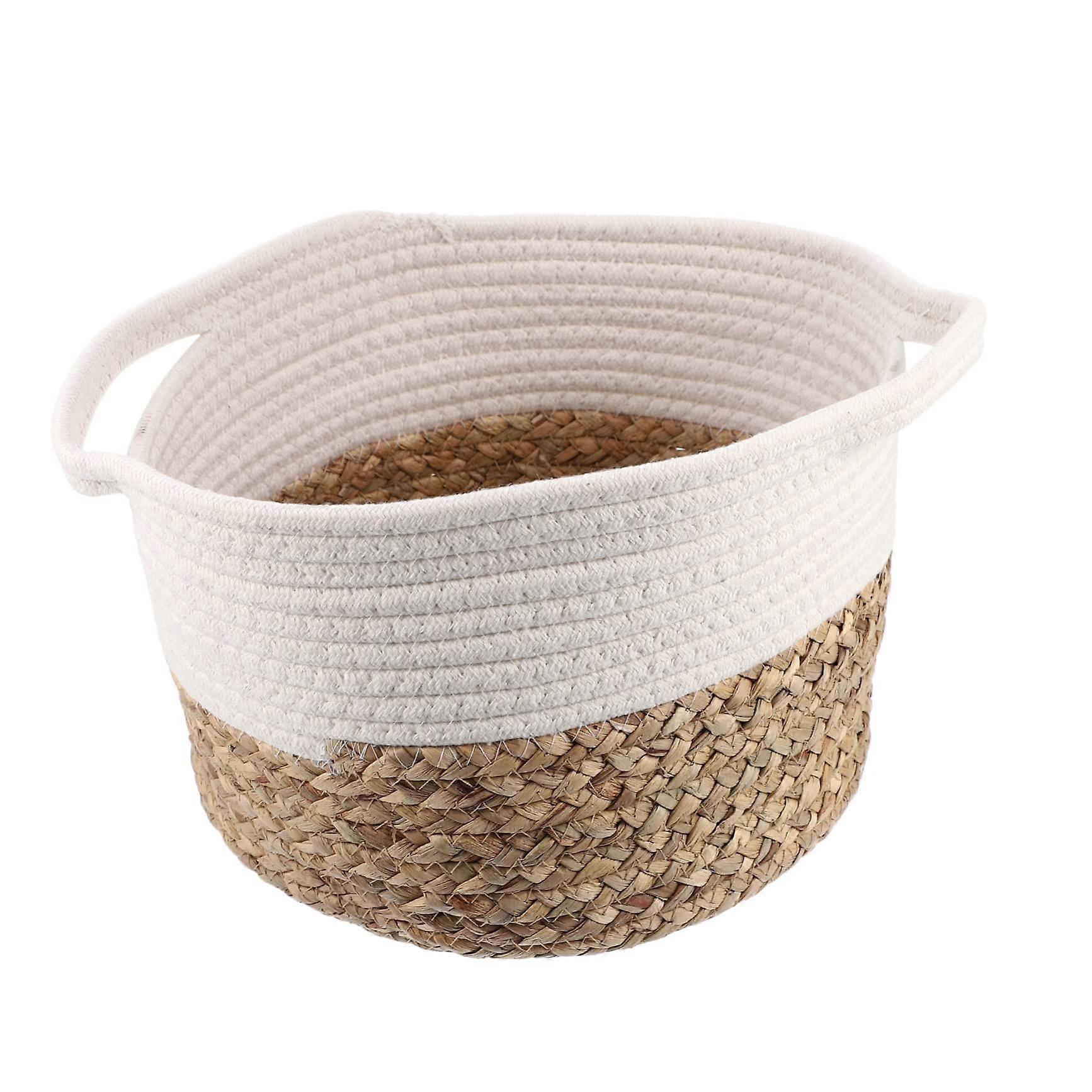 Decorative Round Storage Basket Plant Pot Holder For Home Organization