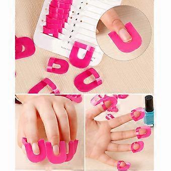 Nail Art Nagelriem Guard Skin Barrier Protector Gel Tips Forms 26pcs Pools Stencil