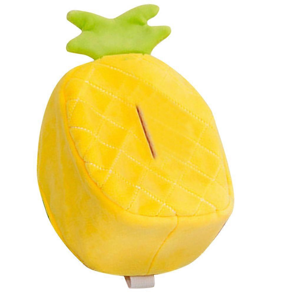 Tissue Box Cover Fruit Shaped Tissue Box Pineapple Shape Yellow Cotton Cloth Multi-Functional 1Set