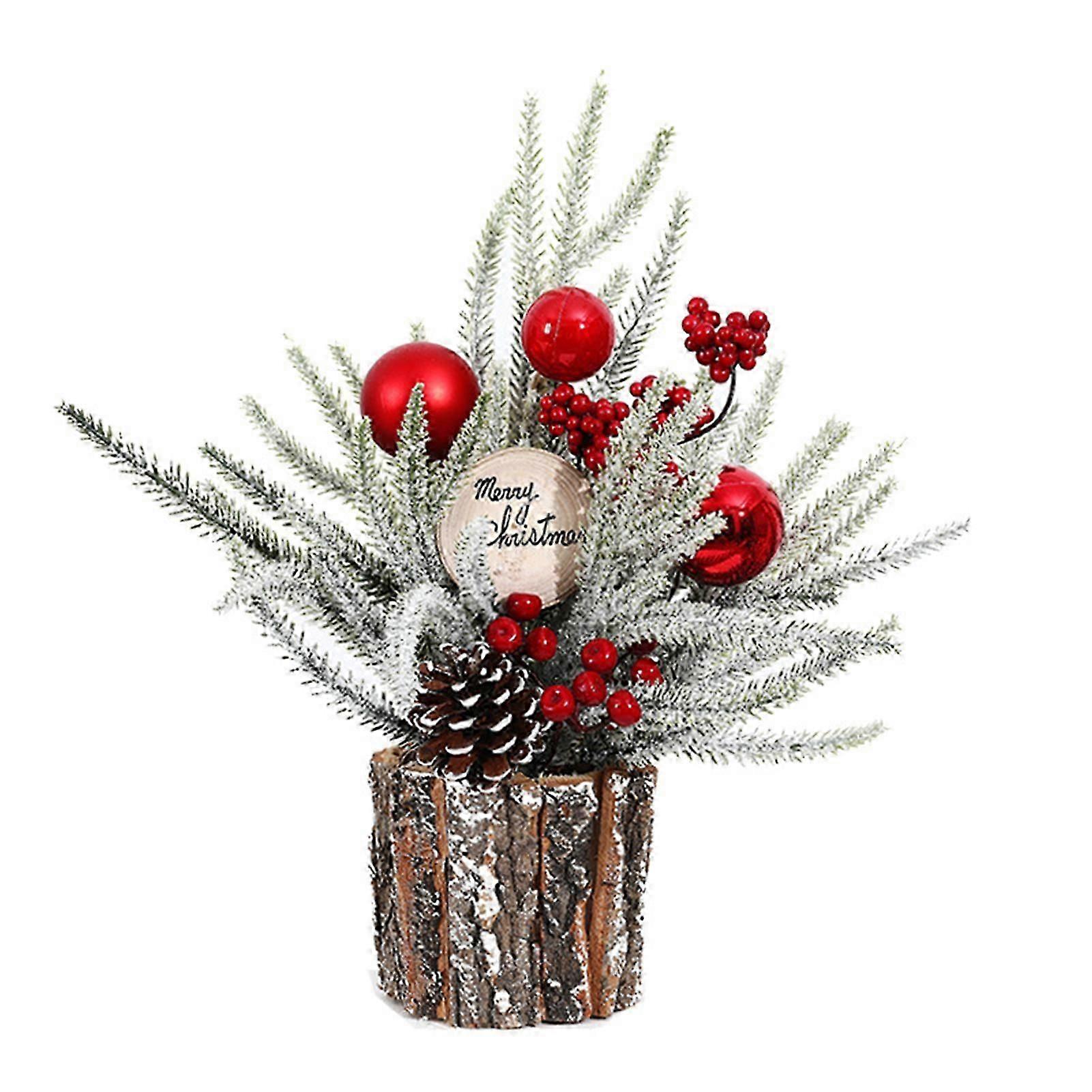 Mini Wooden Potted Artificial Tree Ornaments Versatile Desktop Scene Prop for Bedroom Nightstand Ornament