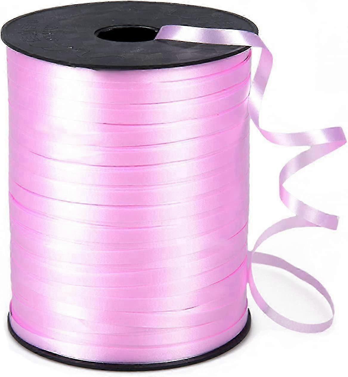 500 Yards Plain Balloon Ribbon Holiday Gift Wrapping String (Pink) 1 volume