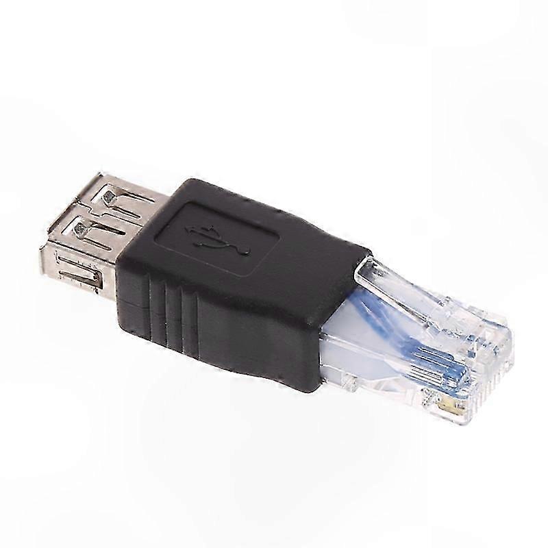 Ethernet Adapter with USB Type A Female to RJ45 Male Connector for LAN Network Router Socket Plug