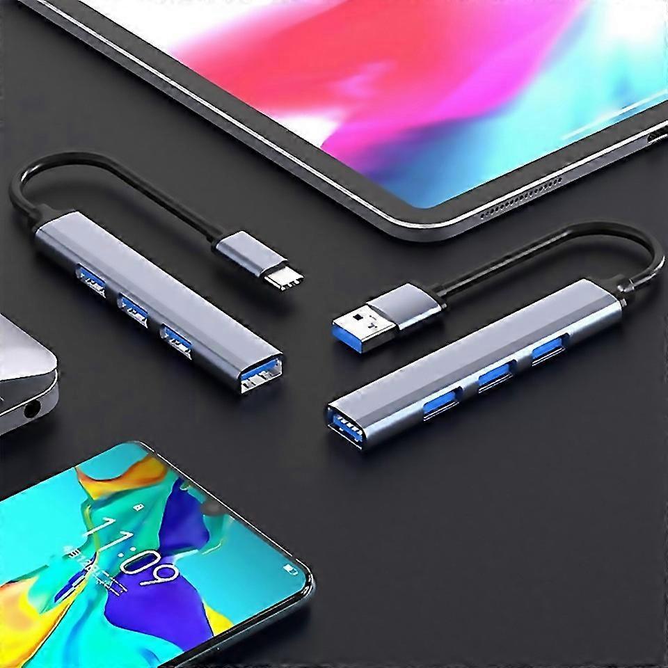 For 4 Ports Usb Hub Splitter Multi Type C To Usb 30 Adapter Usb Adapter