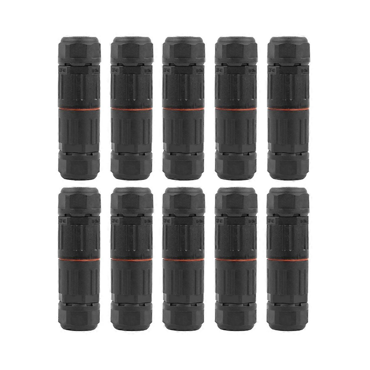 10PCS IP68 Electrical Waterproof Connector Wire Cable 3 Pin