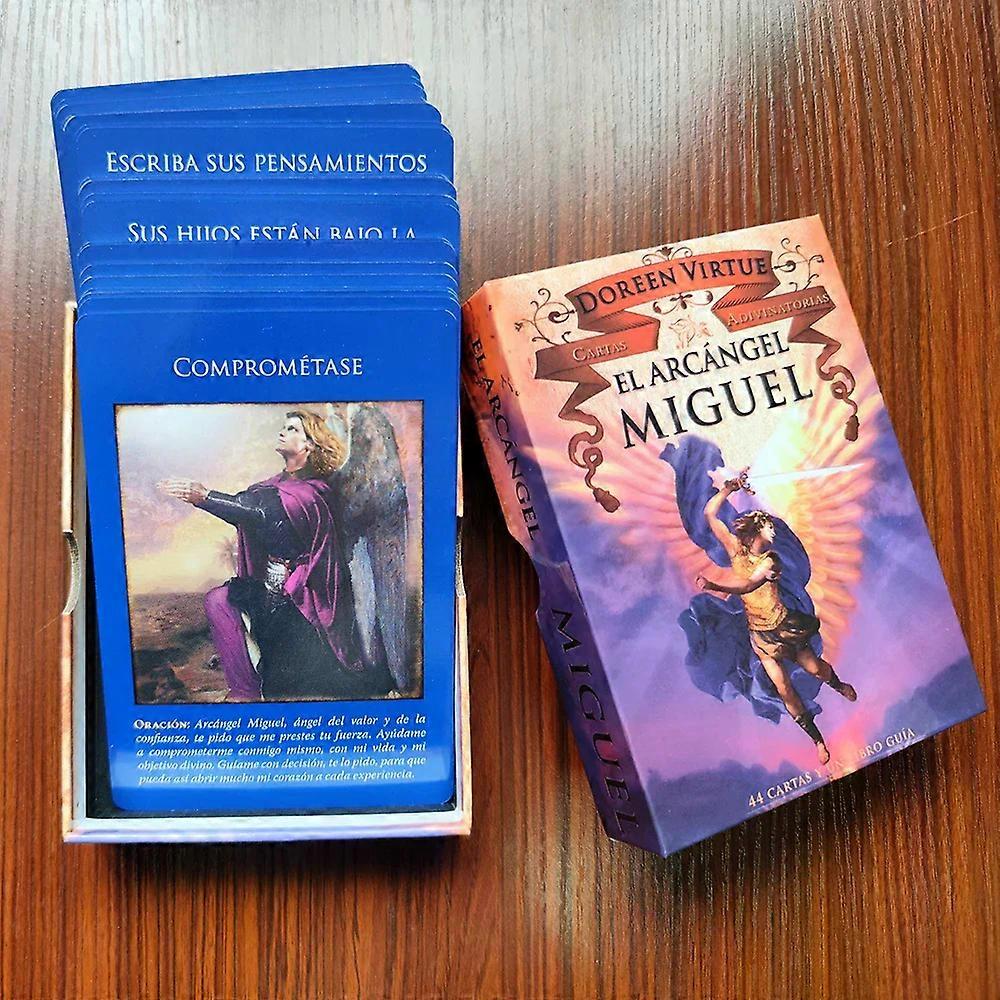 12CMX8.7CM Spanish version of oracle cards Archangel Michael Oracle Cards: A 44-Card Deck and PDF Guidebook