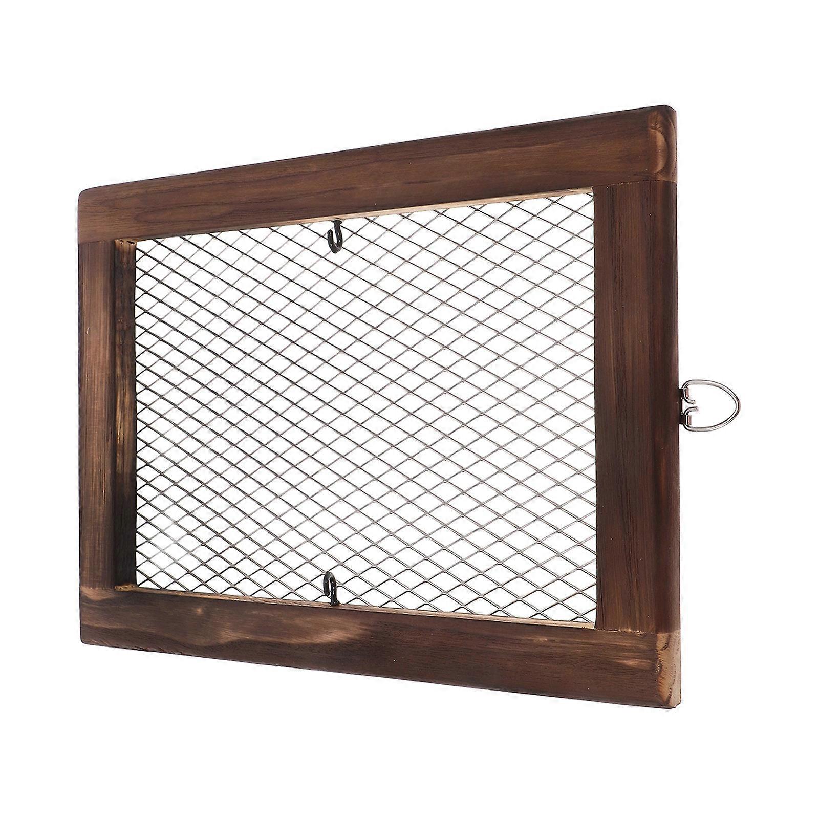 Indoor Hanging Planter Wood Frame Wall Mounted Easy Installation for Various Plants Rustic Farmhouse Decor 1Set