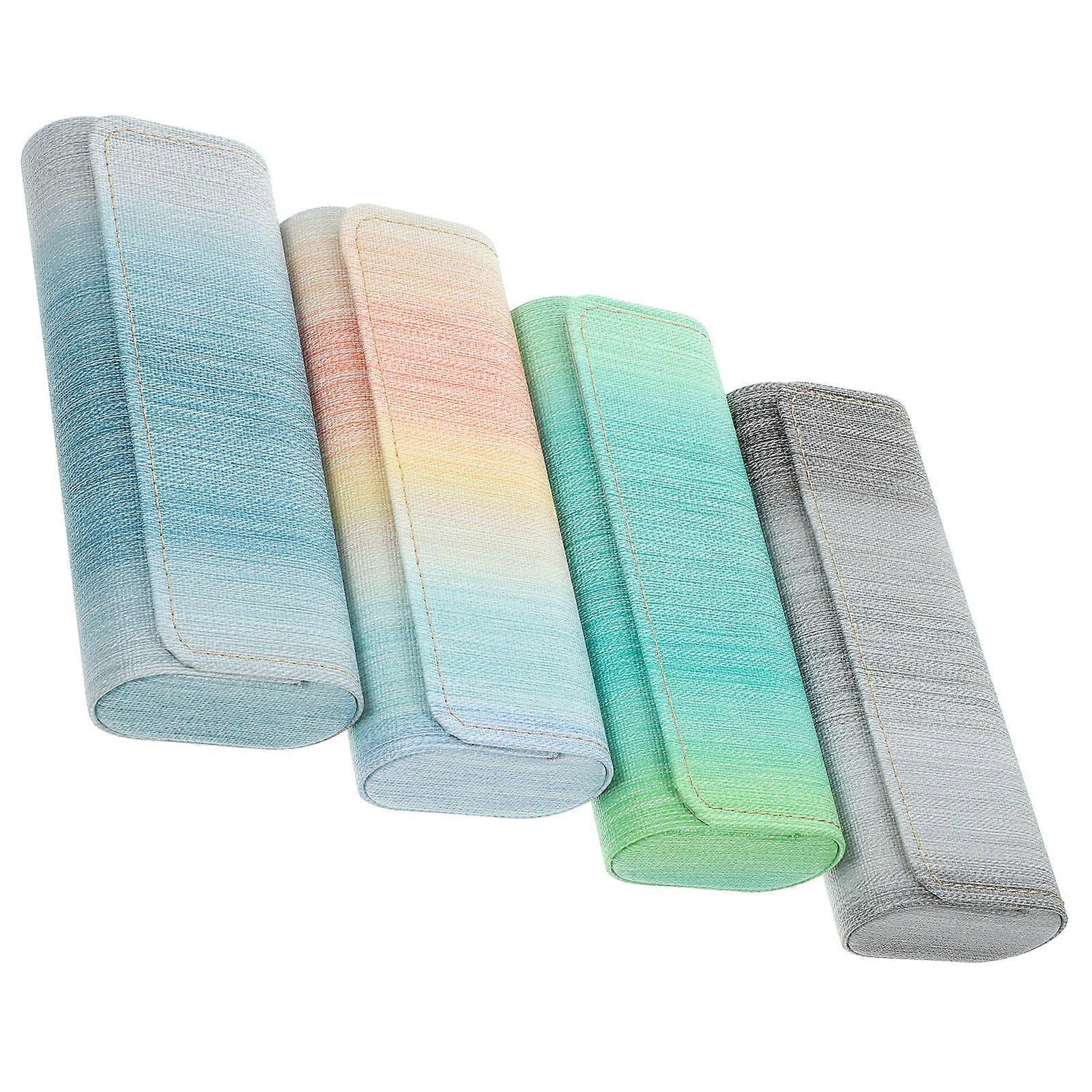 Glasses Sleeve Pouch Portable Glasses Protector Rectangular Eyewear Case Gradient Gray Travel Friendly 4Set
