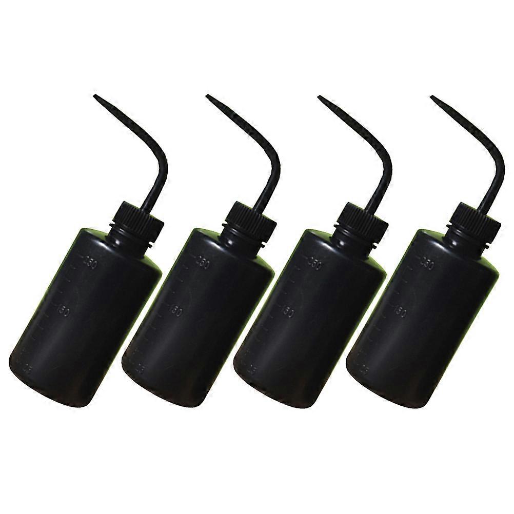32Pcs Black Rinse Bottle For Salad And Jam Storage 250Ml Ideal For Home Use And Gardening Featuring 85-Degree Bending Nozzle