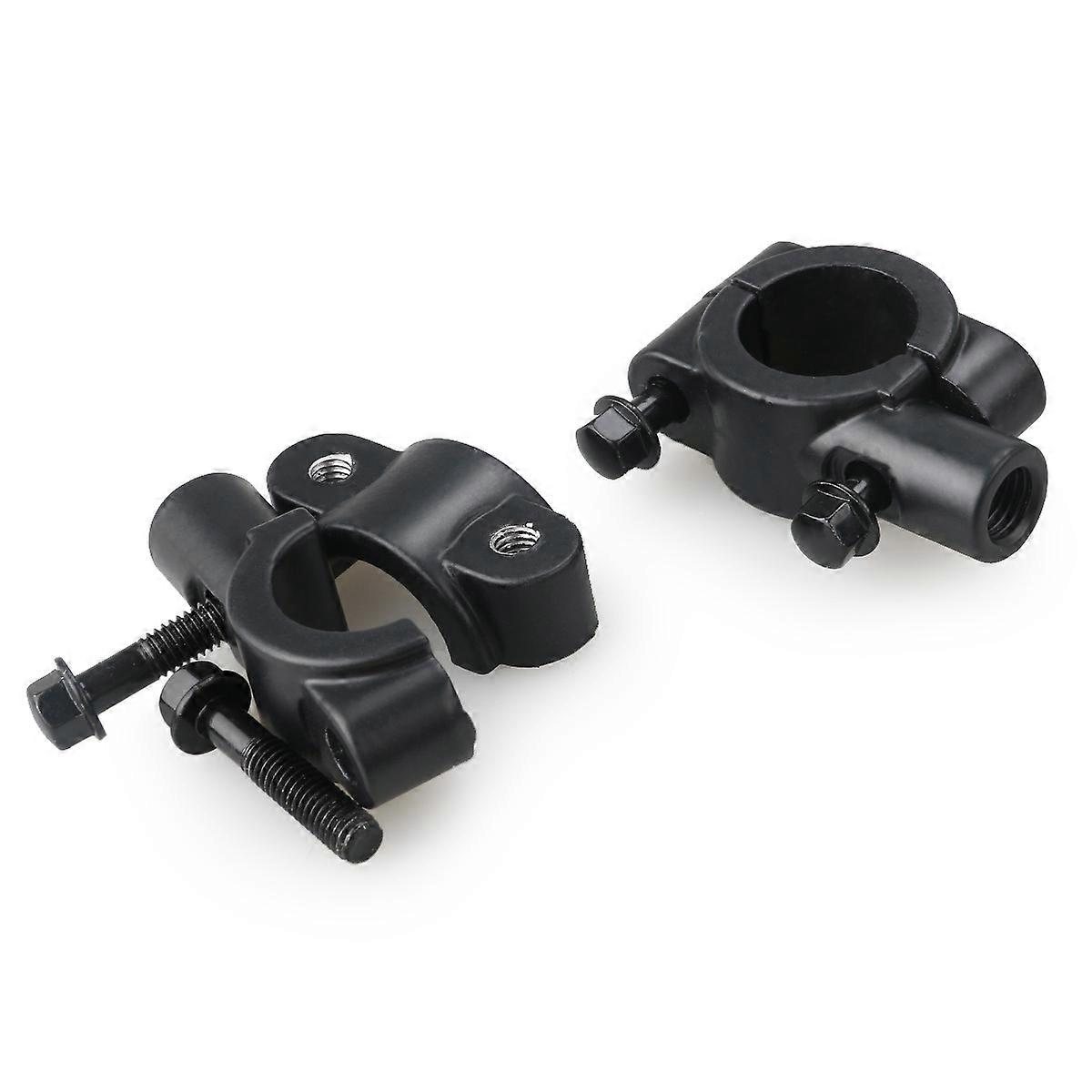 Motorcycle Handlebar Mirror Mount Clamp for Mirror Mounting Pair of 10mm Black
