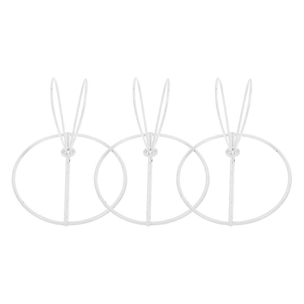 Lampshade Frame Wire Iron for DIY Light Fixtures 15Pcs White Set
