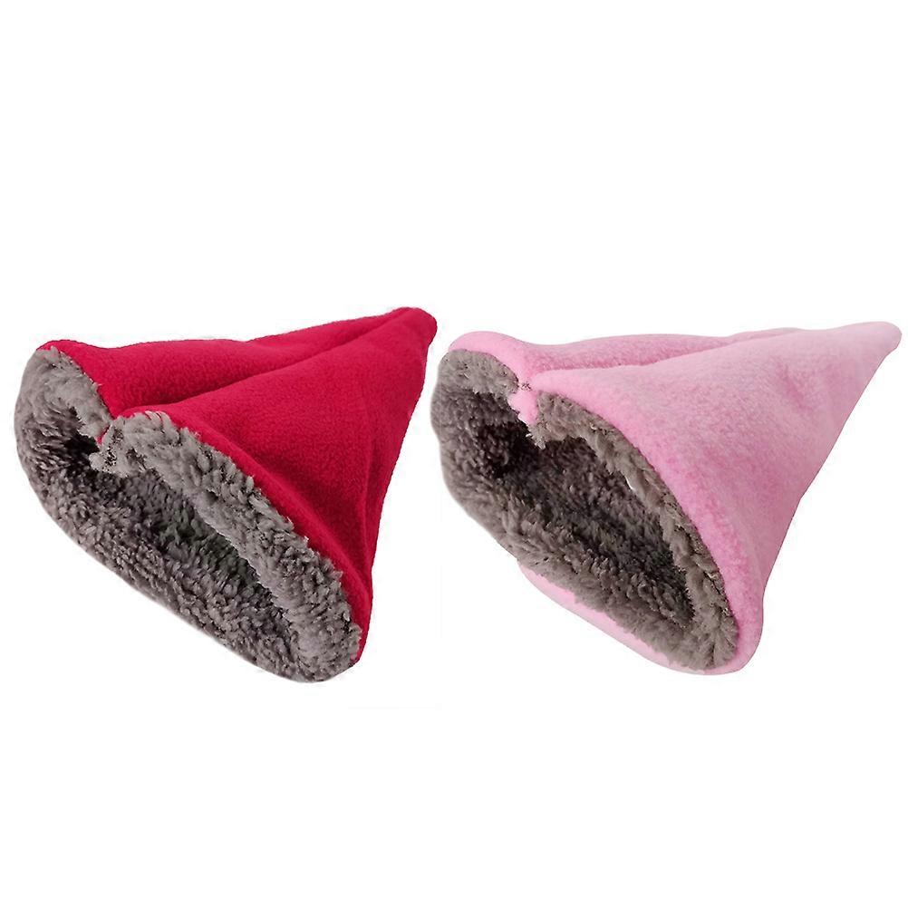 Small Animal Bed Warm Sleep Nest for Storage Use 2Pcs Assorted Color