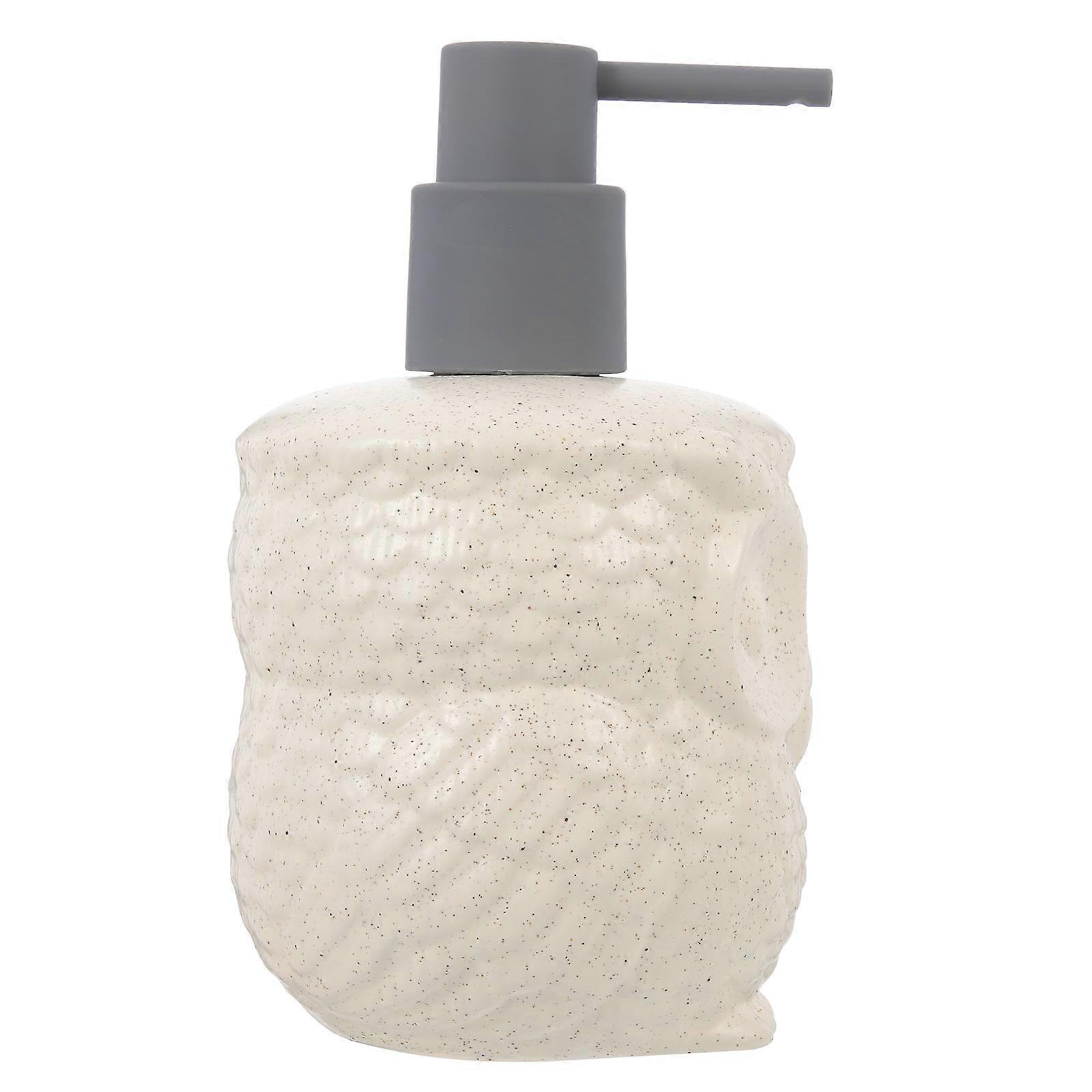 Ceramic Lotion Bottle Cartoon Owl Soap Dispenser for Storing 3Pcs