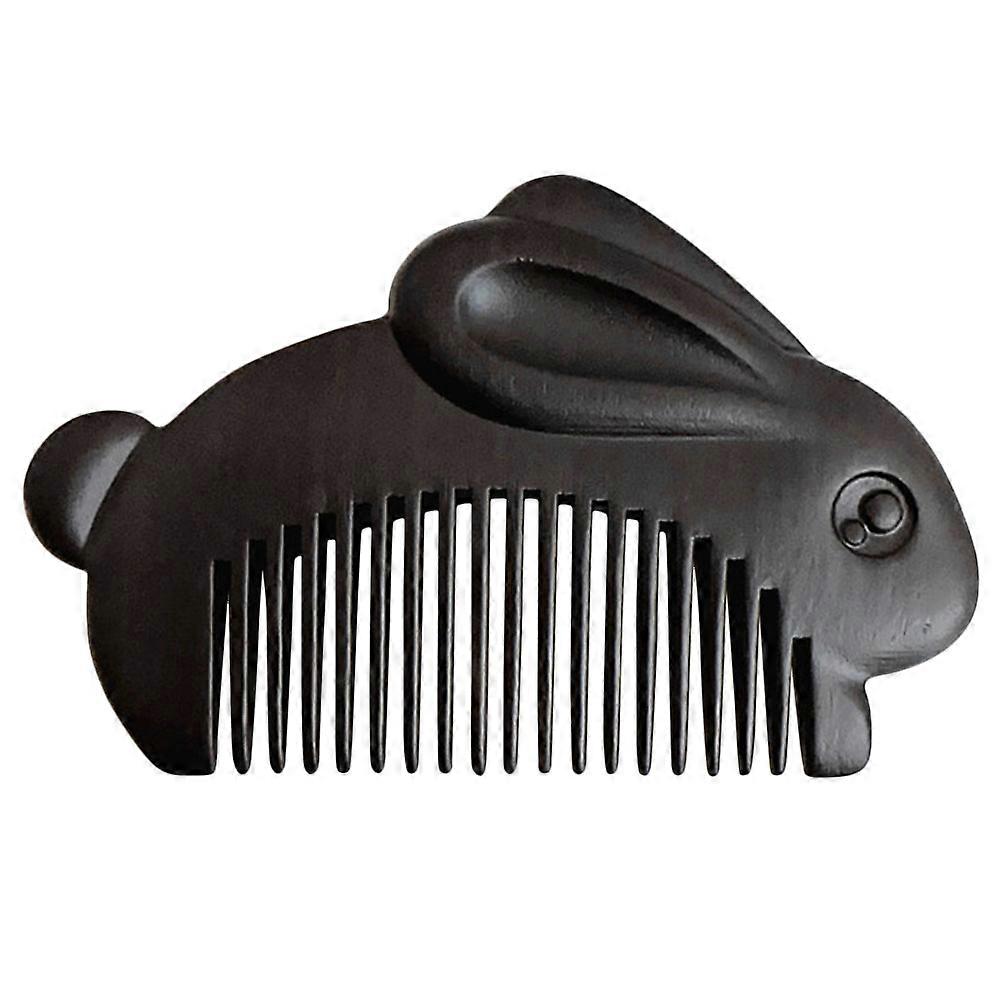 Wooden Comb Portable Small Comb for Scalp Massage 2Pcs Rabbit Design