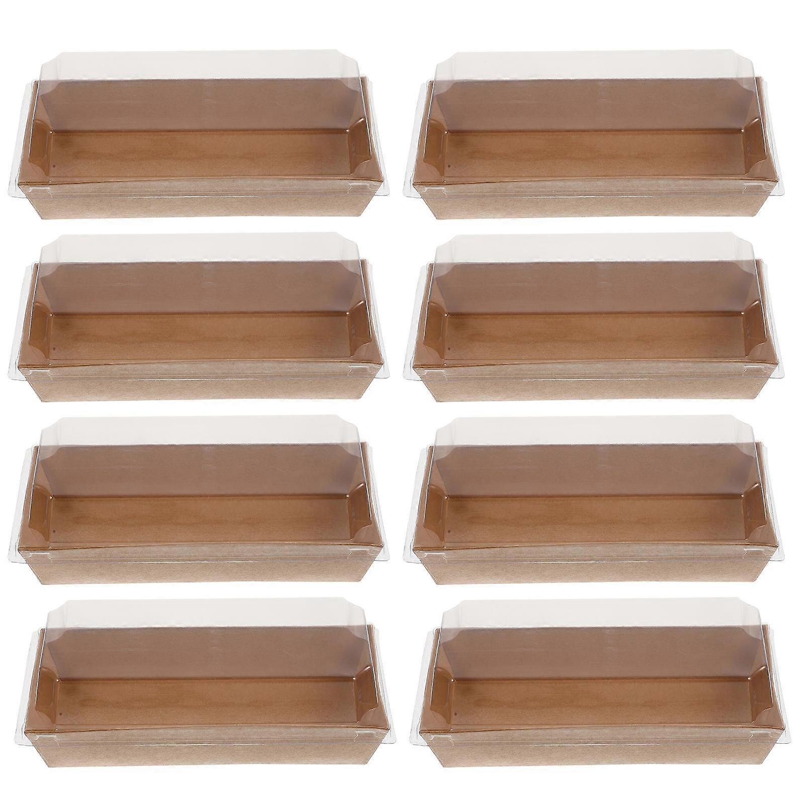 Sandwich Containers With Lids Large Sushi Tray For Outdoor Banquet PP Material Convenient Packaging 50Set