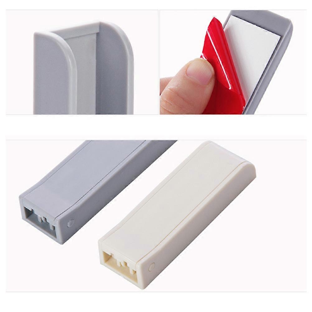 Γάντζοι κρεμάστρας ρούχων εξοικονόμησης χώρου 2 τεμάχια για οικιακούς χρήστες γκρι πλαστικό αυτοκόλλητο συμπαγές σχέδιο