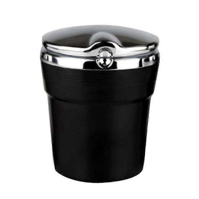 Portable Car Ashtray with Blue LED (Black)