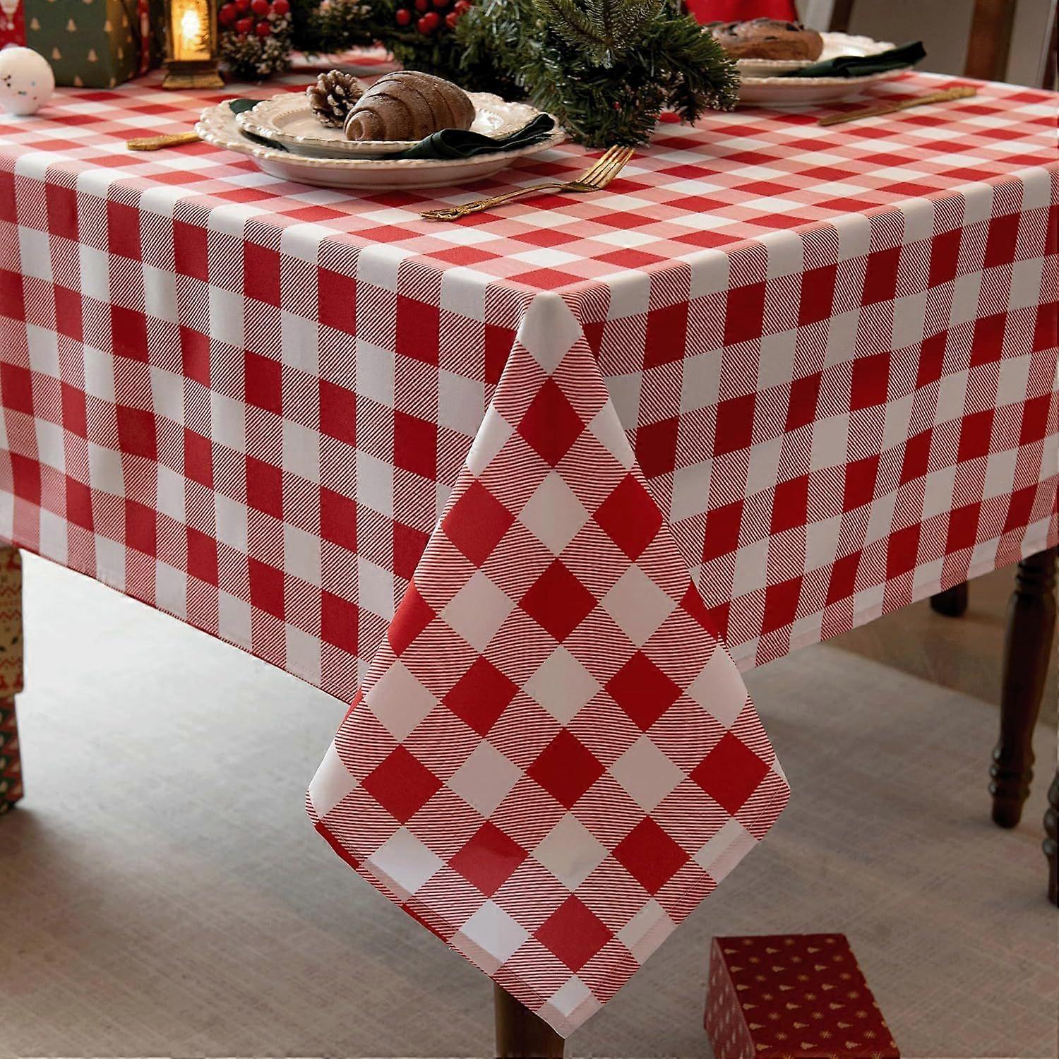 2025 Latest Model Waterproof Checkered Tablecloth Fabric - Rectangle 58x84 Inch