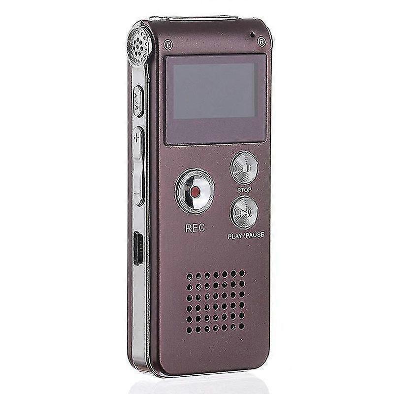 Dictaphone Portable Digital Recorder Voice Recorder 8gb Audio Recorder Mp3 Player Lcd Dictaphone (wine Red)