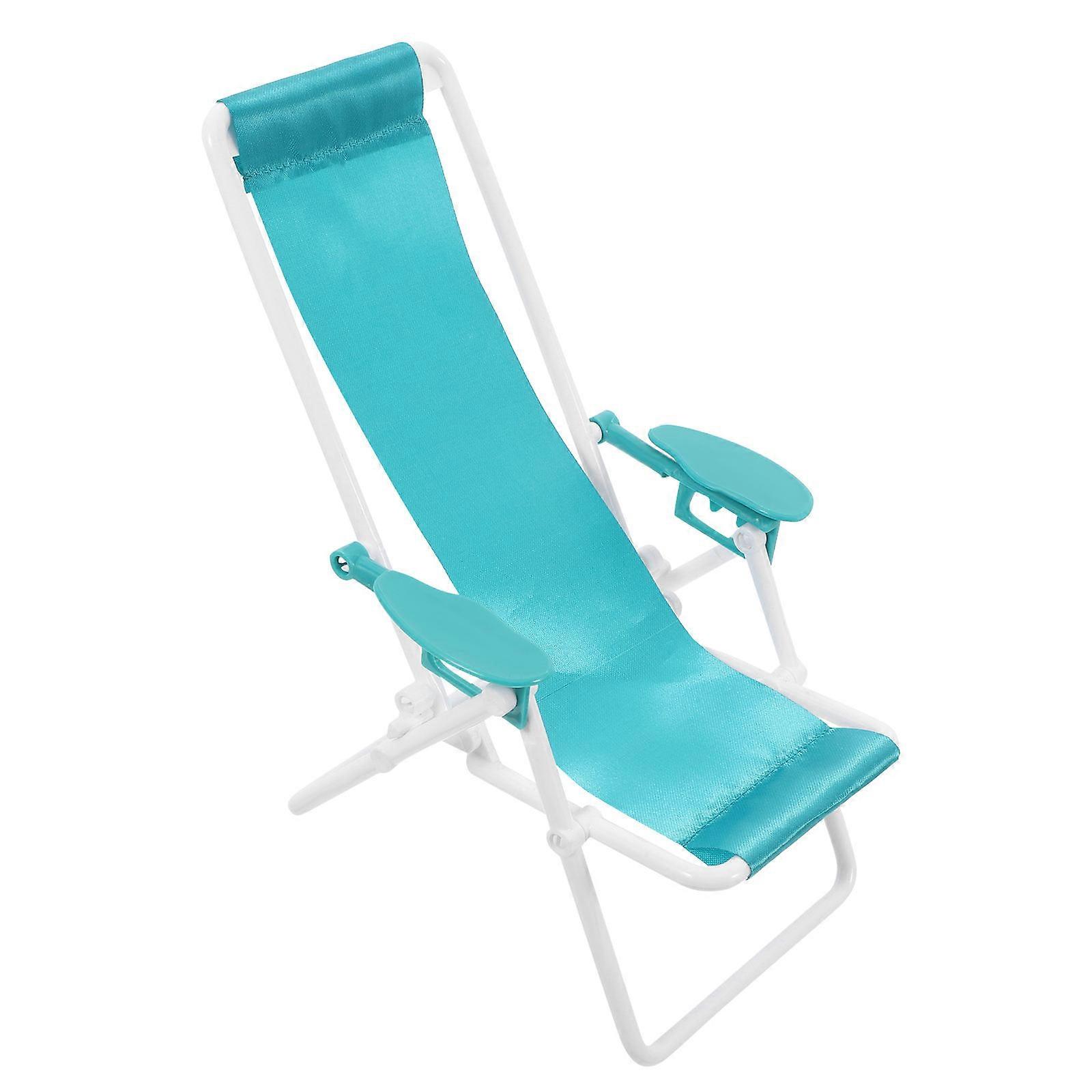Miniature Beach Chair Plastic for Backyard Relaxation 2Pcs