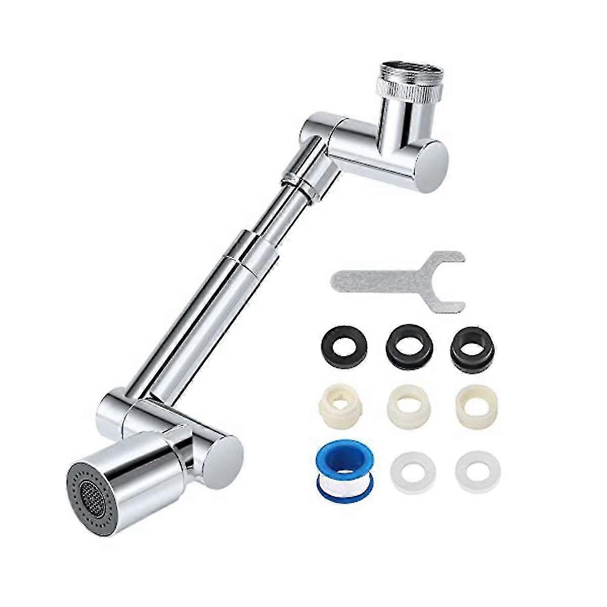 1 Pieces Faucet Extender, Universal 360+1080 Rotating Faucet Extender, 2 Spray Patterns 1080 Degr
