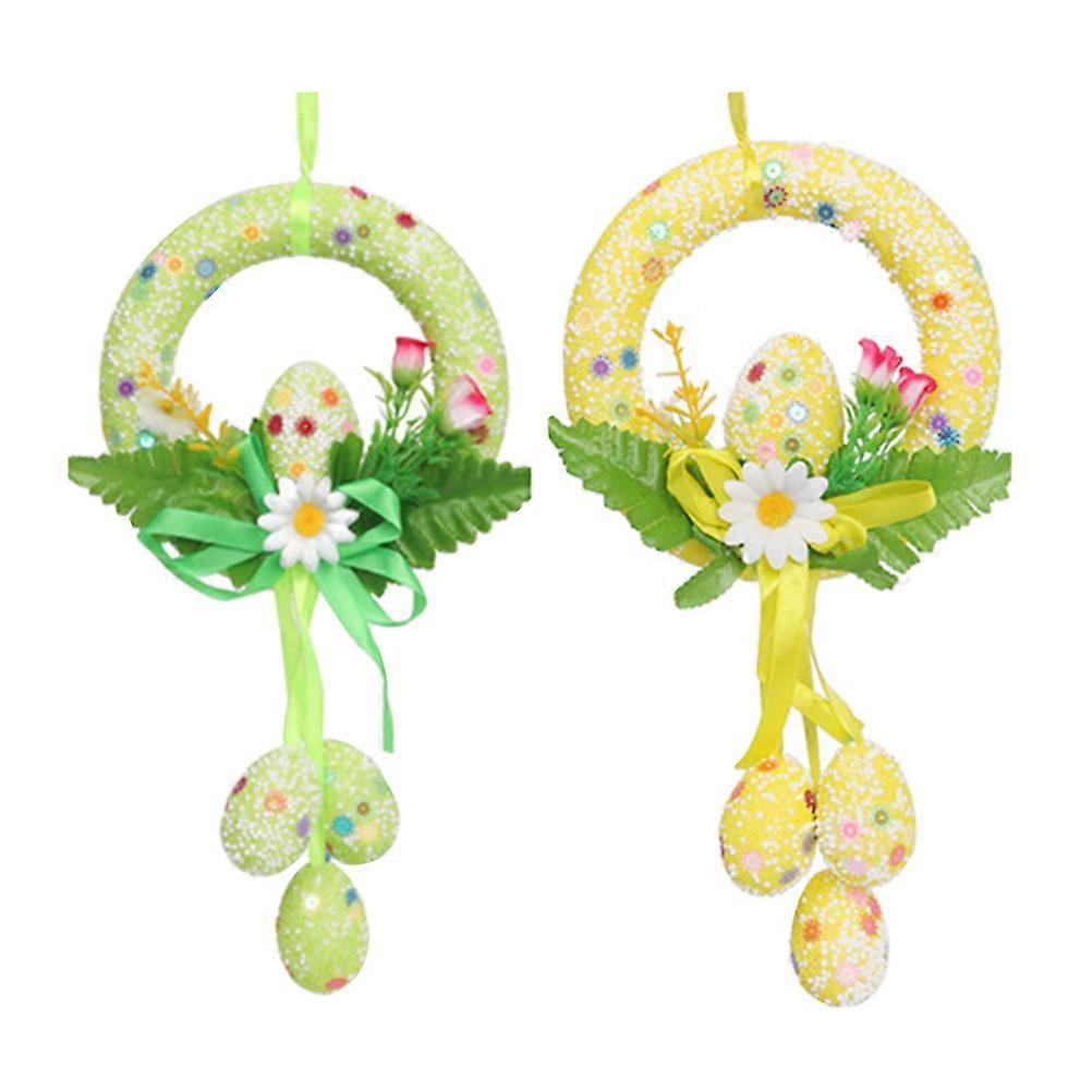 Easter Hanging Garland Decoration with 6Pcs for Door and Window Display