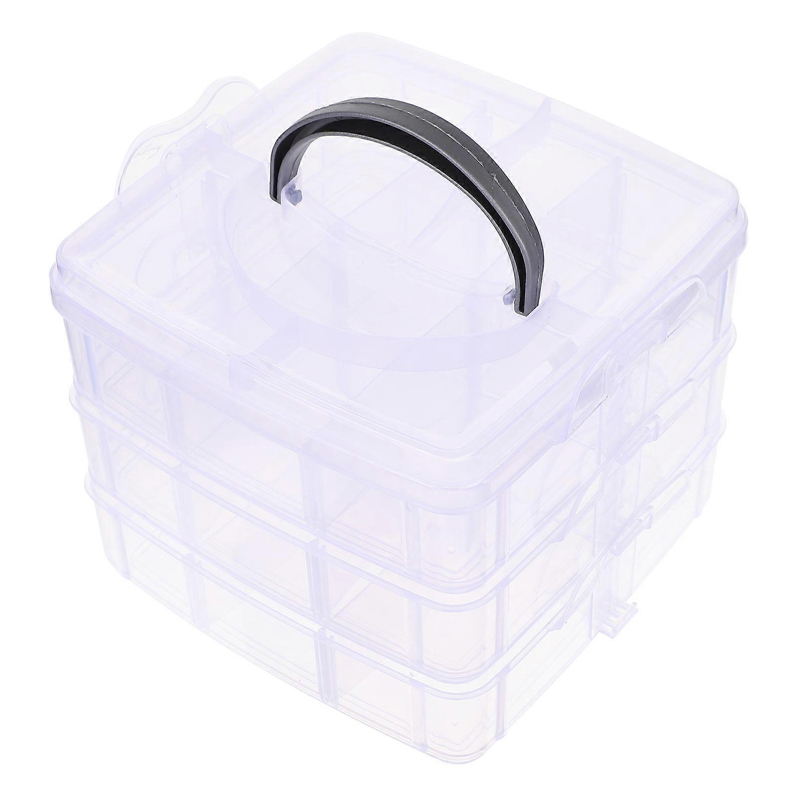 Paper Tape Storage Container Transparent Storage Box for Organization 2Pcs