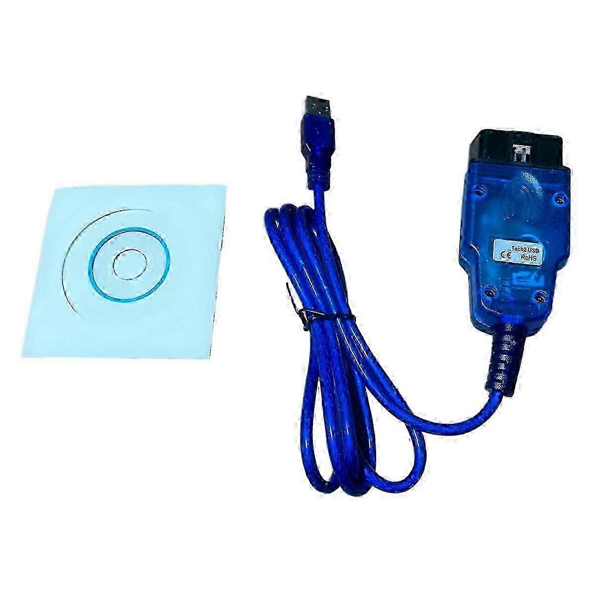 Opel Tech2 USB Diagnostic Cable with FTDI FT232 Chip - Tech2 USB Interface for OBD2 Scanners
