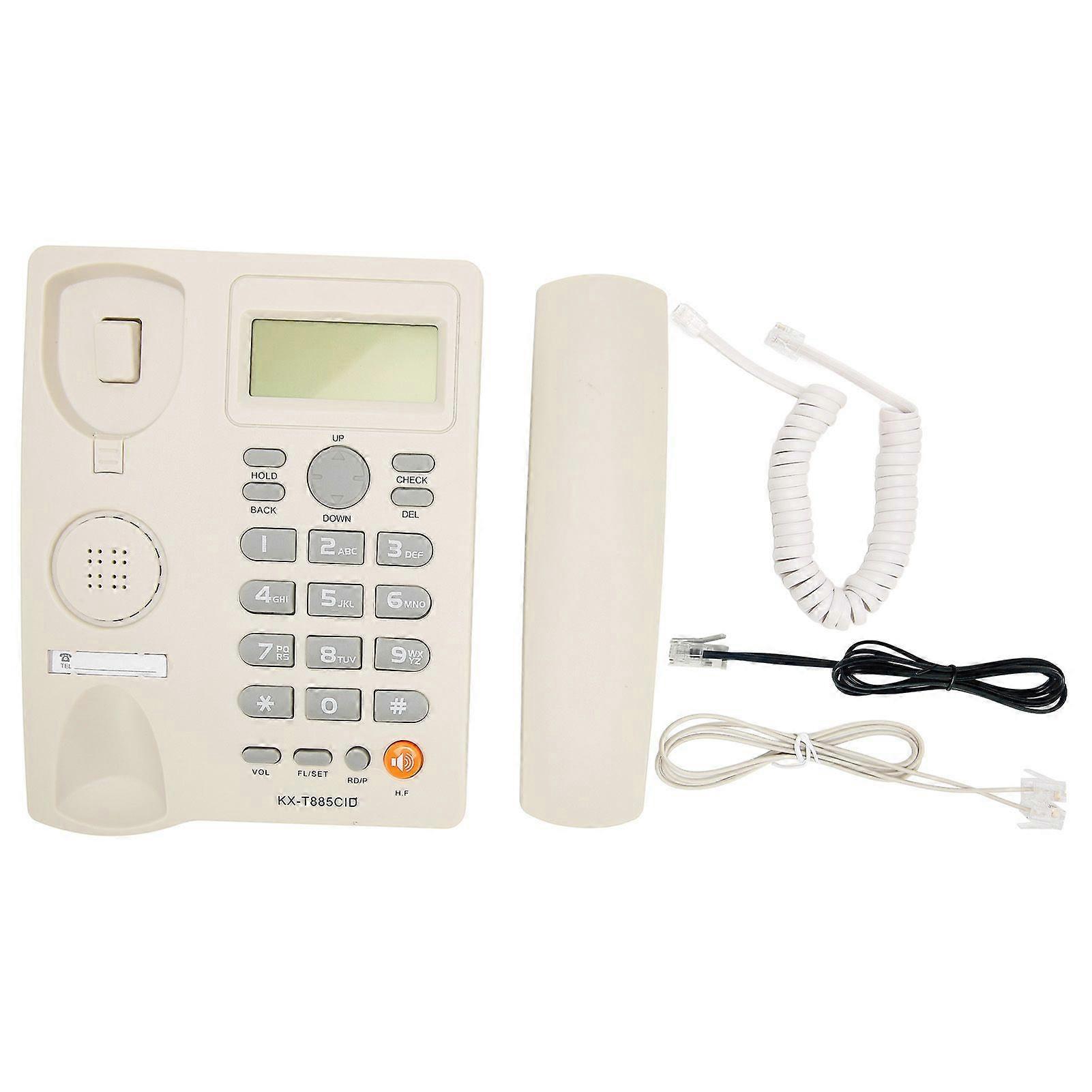 Corded Phone with Caller ID Speed Dial Mute Function Desktop Landline Phone Hands Free Calling Telephone Landline for Hotel White