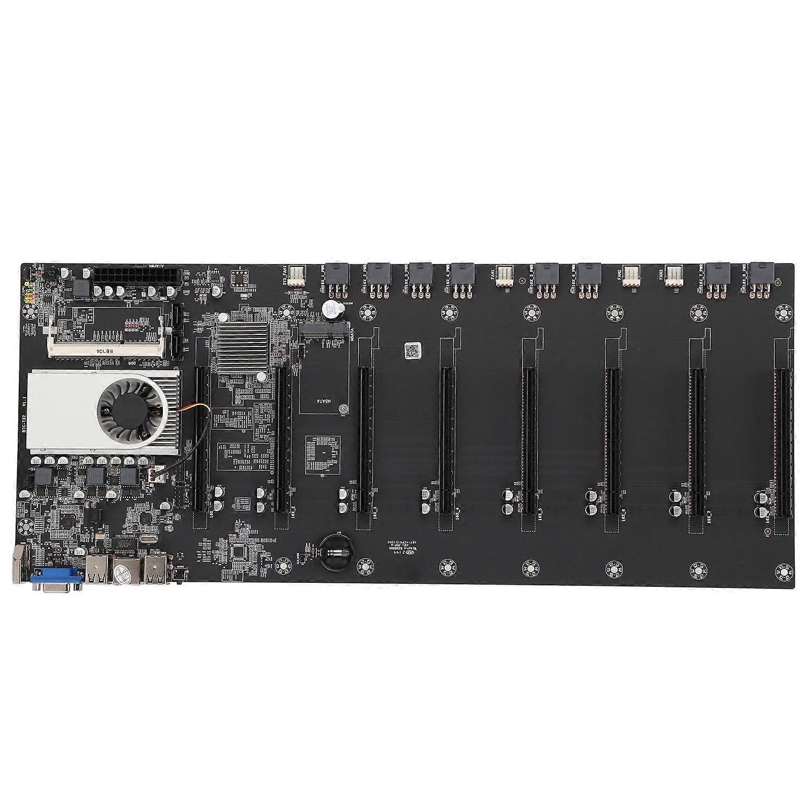 Mining Mainboard Support Gigabit Net Interface 8 PCIE16X Gaming Motherboard 50mm Spacing Support DDR3 MSATA Motherboard