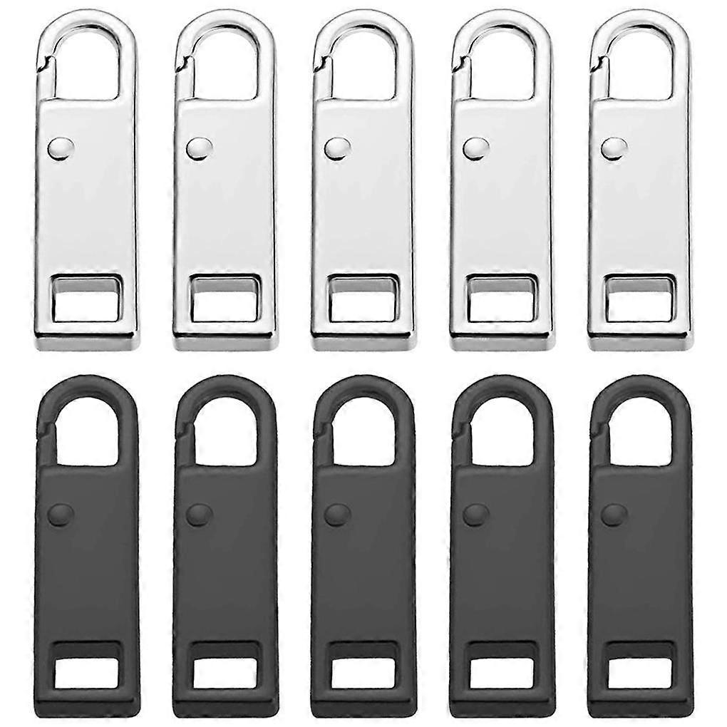 10Pcs Zipper Pull Resistant Slider Repair Kit Suitcase Clothing Jacket