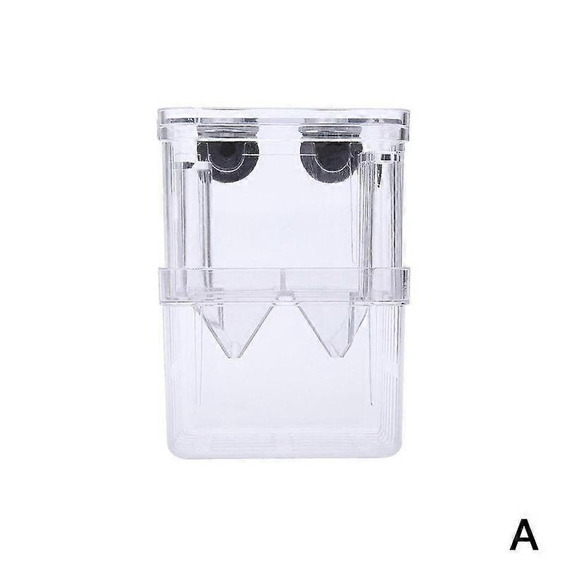 Plastic Fish Breeding and Isolation Box with Suction Cups Transparent Floating Design for Livebearer Fry Protection
