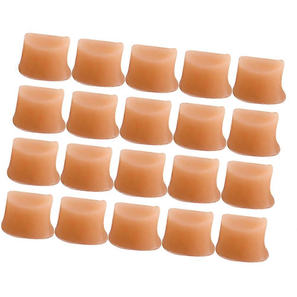 Light Brown Silicone Pad for Flute Accessory 20Pcs Instrument Use