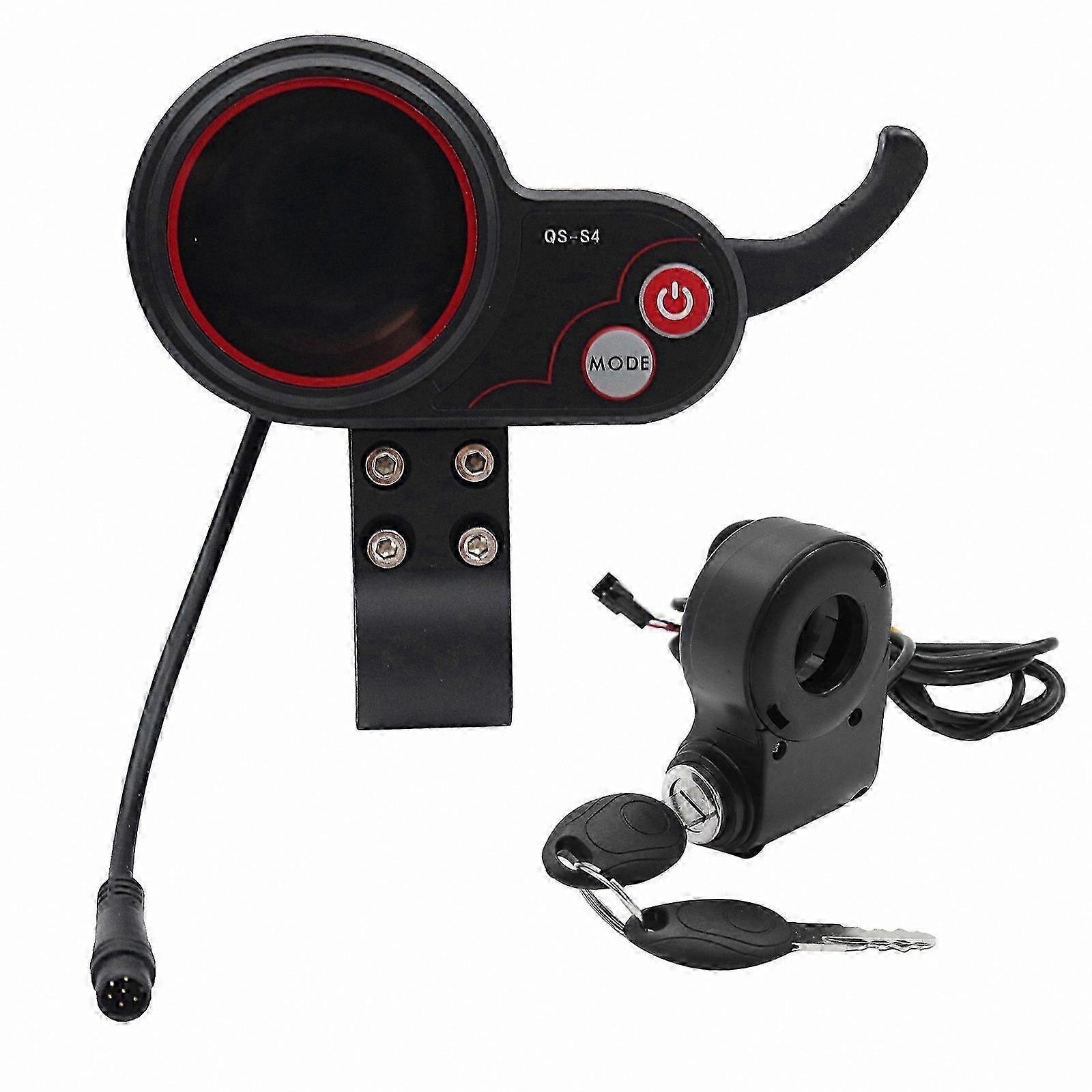 6-Pin LCD Display with Ignition Lock Key for 36V-60V Electric Scooters, Compatible with Zero 8 9 10 8X 10X Models