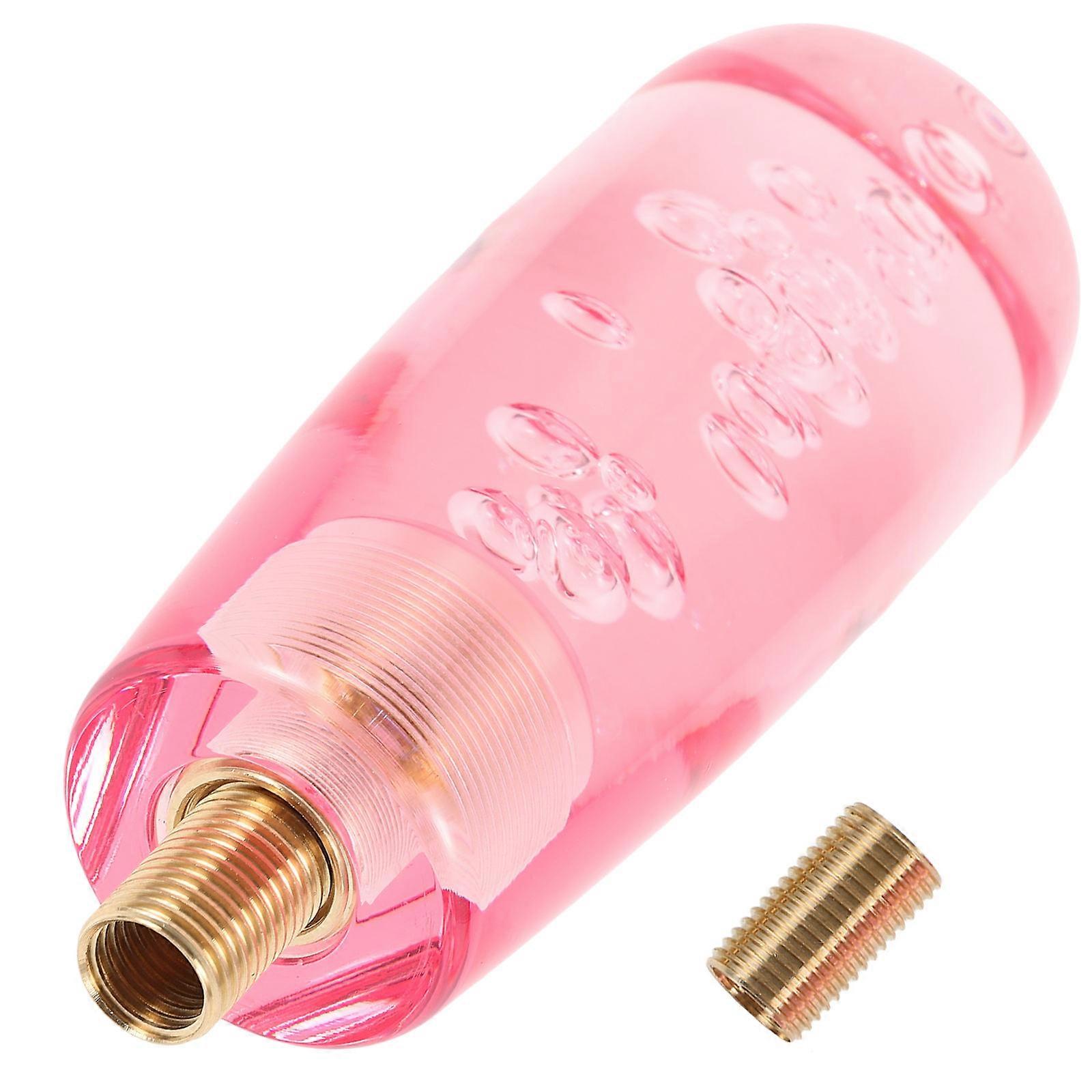 Auto Shift Knob Pink Car Gear Lever Knob Replacement 5Pcs