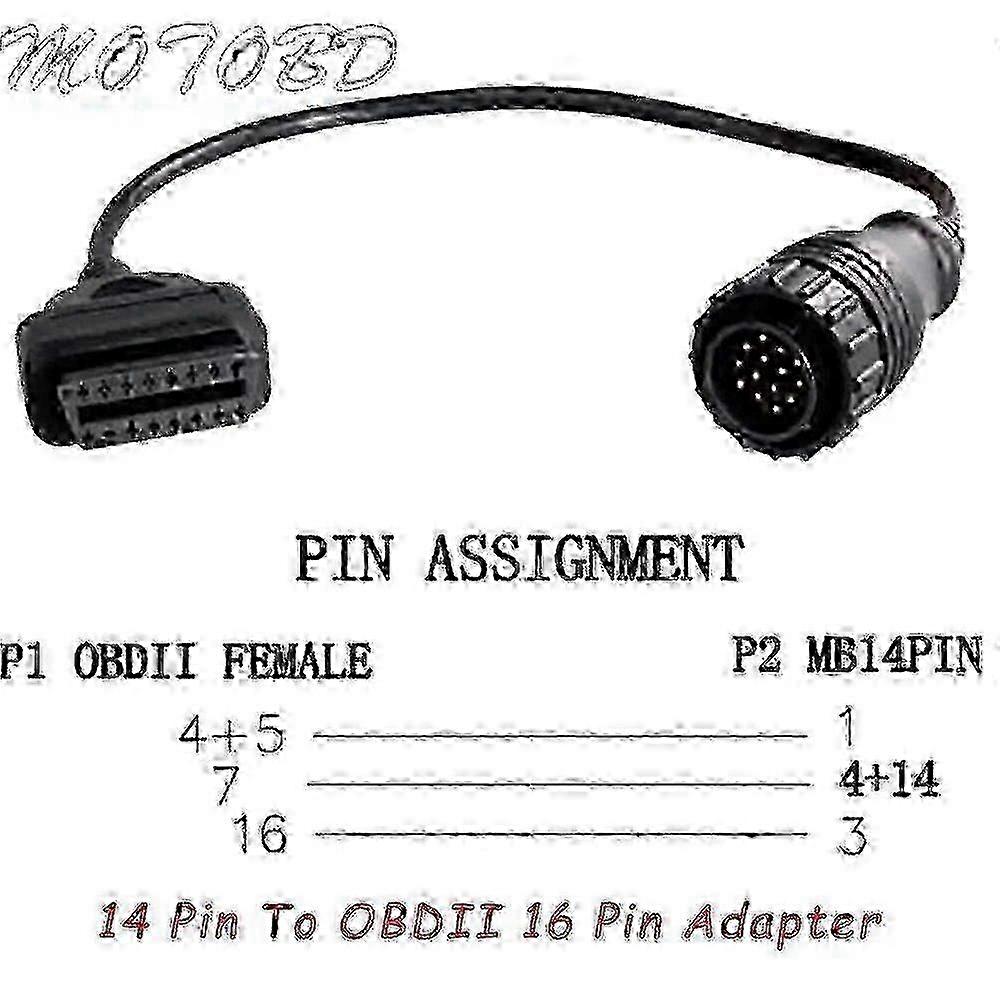 Sprinter XIV Pin til 16 OBD2 diagnosekabeladapter ST1M047 Edition 0719