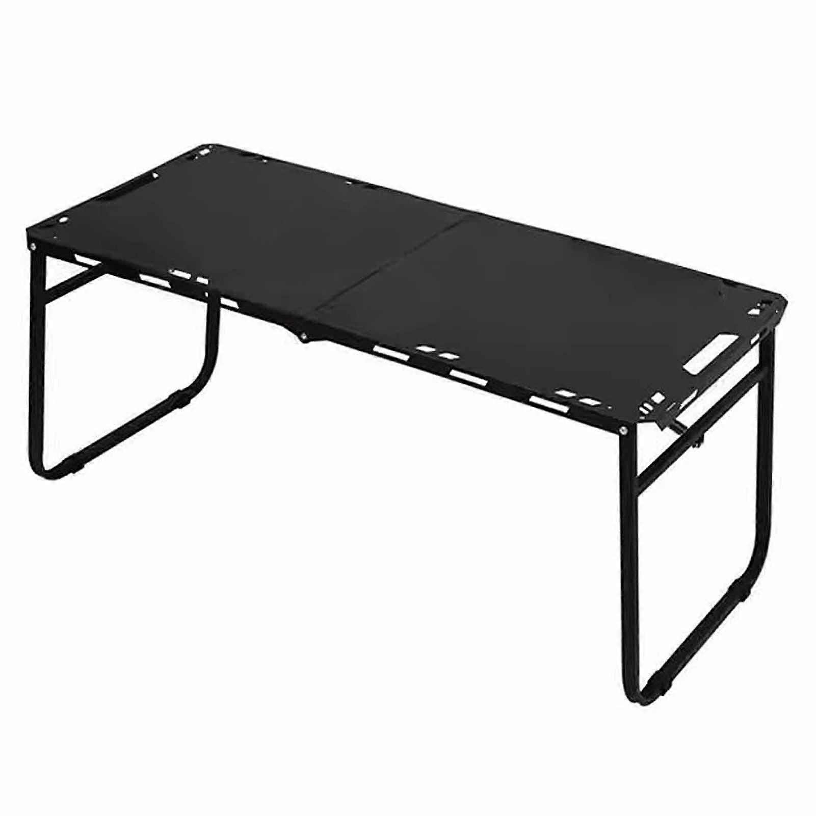 104cm Portable Plastic Folding Table Indoor Outdoor HeavyDuty Foldable Utility Table With Handle Black