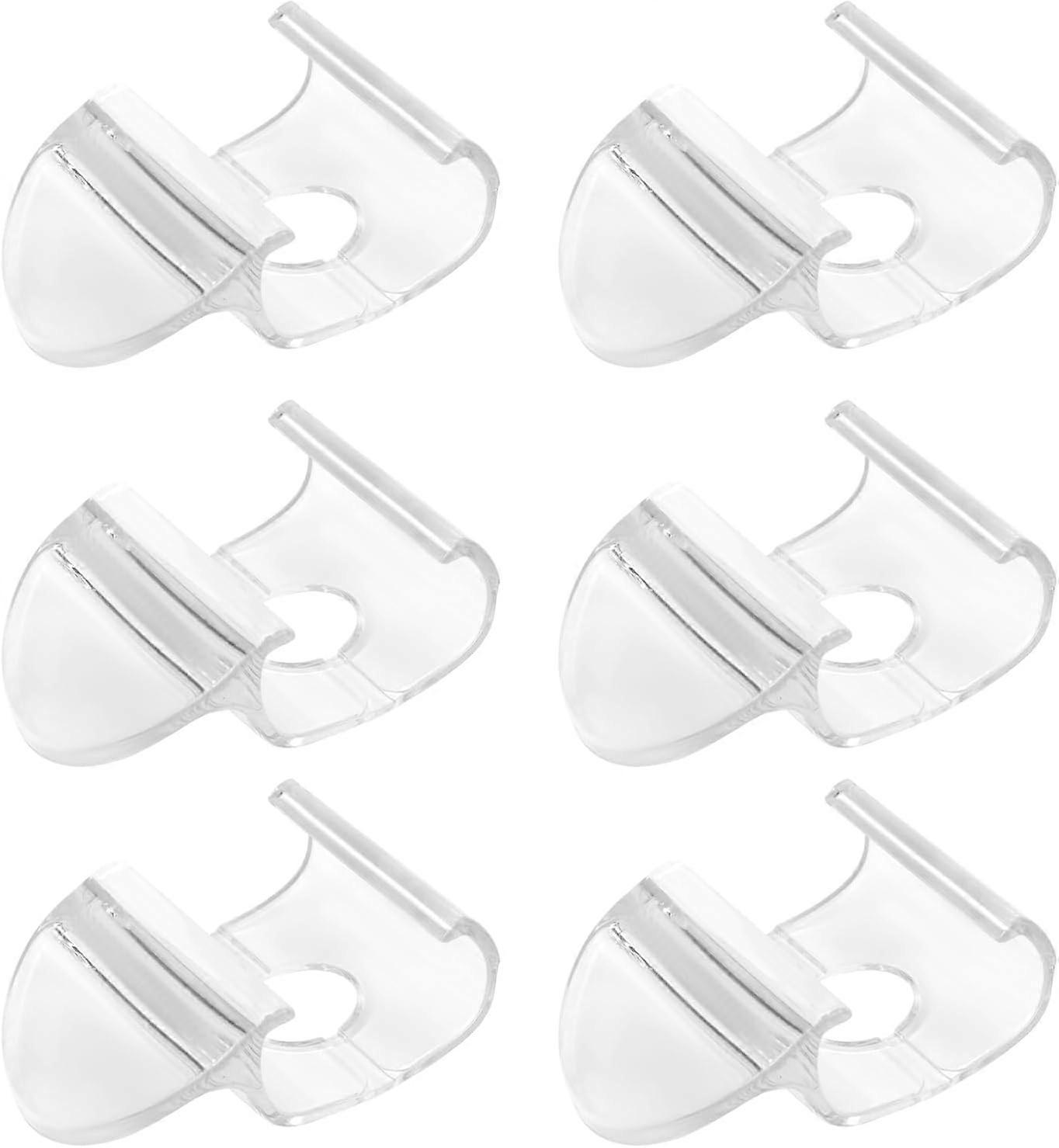 6PCS Clear Blind Cordless Handles,Cordless Cellular Honeycomb Shade Handle Hooks,Blind Roller Shade Lift Handles