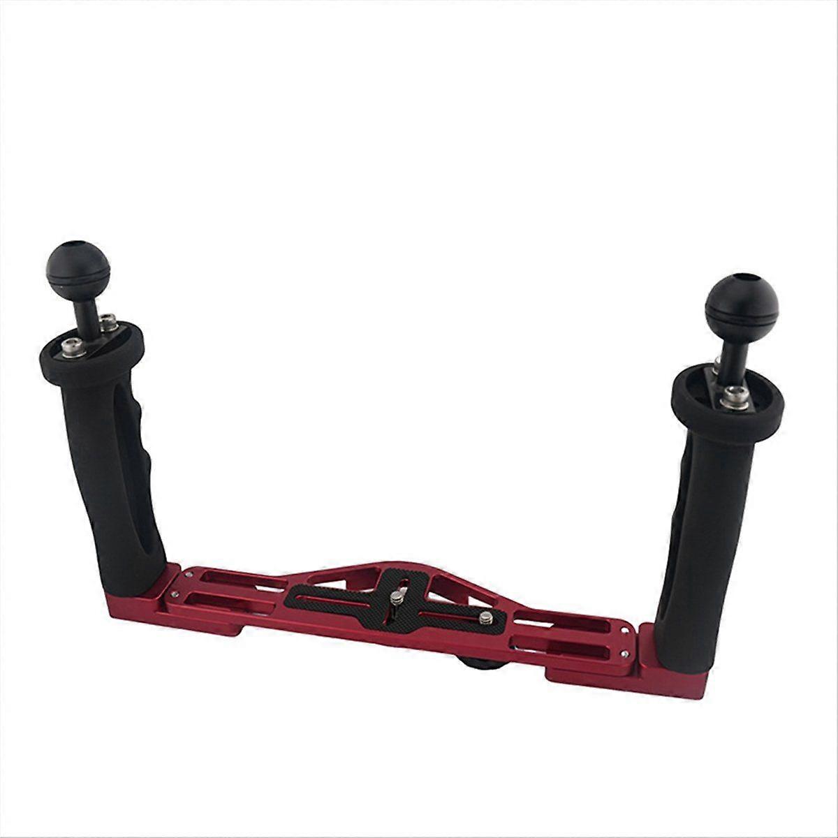 Underwater Camera Tray Stabilizer Dual Handle Rig, Tray Black&Red