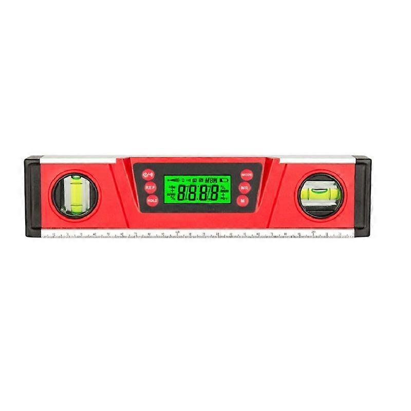 Electronic Level Digital Angle Ruler Magnetic Level LCD Screen Backlit Digital Level, Red