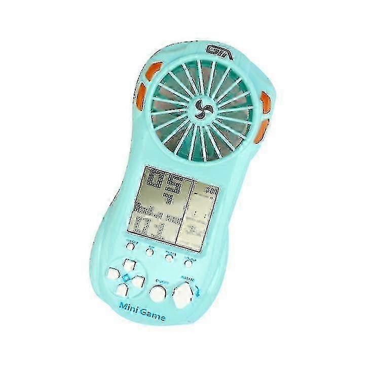 Handheld Tetris Game Console Fan 2 In 1 draagbare handheld hangende nek Mini Fan