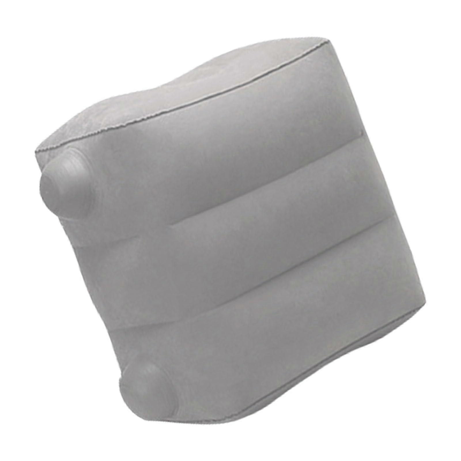 Leg Rest Cushion Inflatable Travel Pillow For Home Office Grey ThreeLayer Cushion PushUp Foot Rest For Recliner