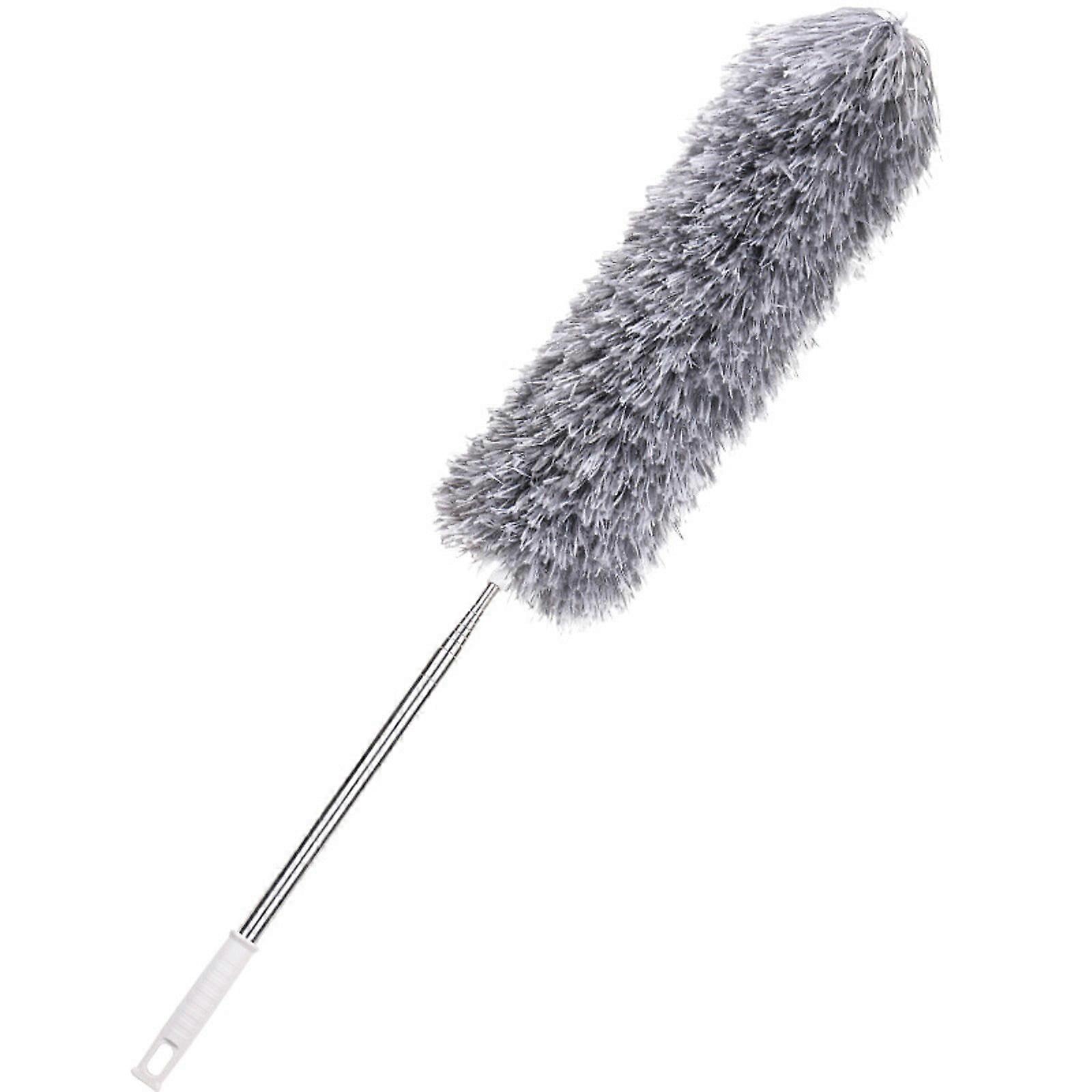 Begine Feather Duster Clearance,Cleaning Duster Bendable Retractable Feather Duster B-1.35M Large Non-Detachable Gray