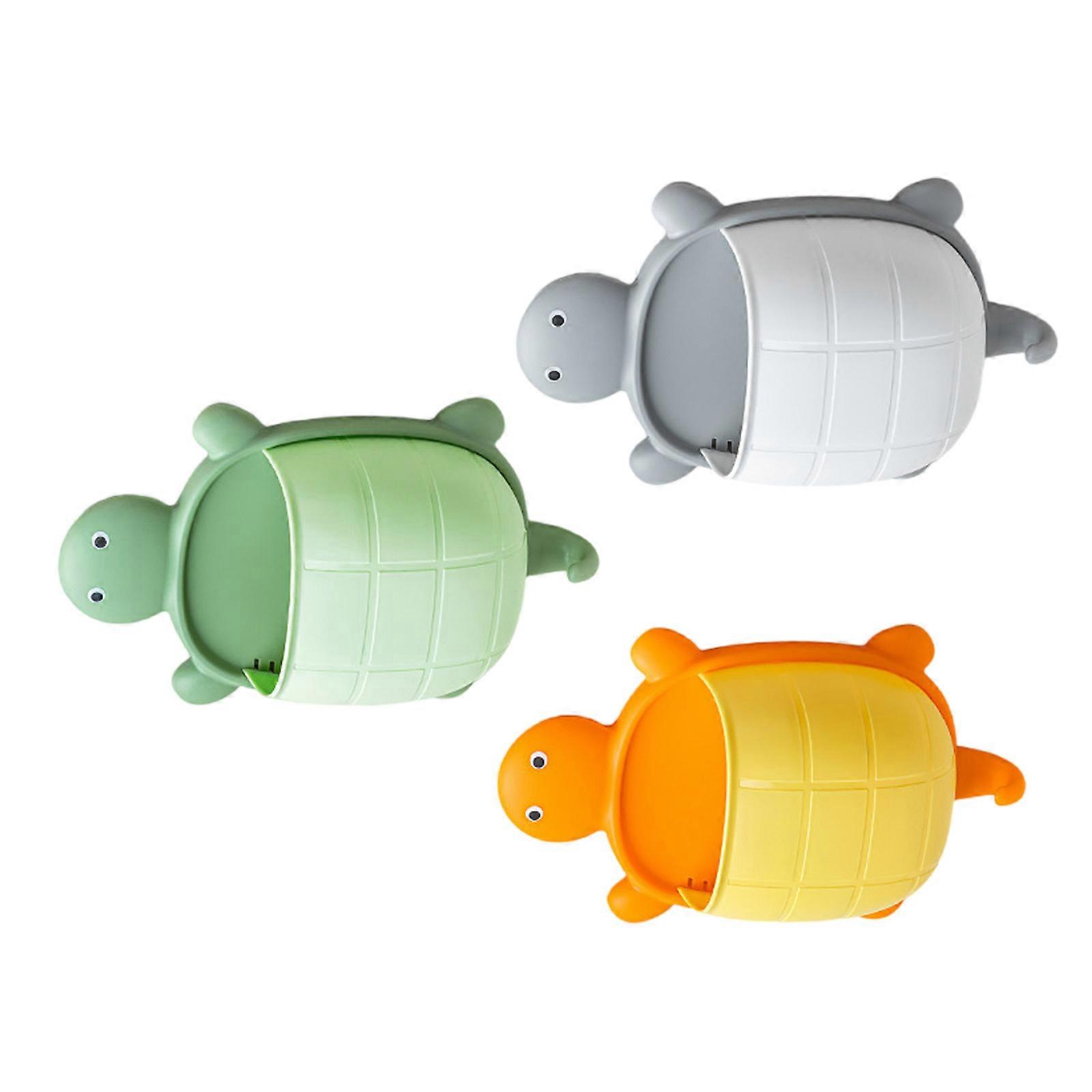 Cute Turtles Designs Shelf Wall Mounted Toothpaste Holder Turtles Display Rack For Desk Bedroom Use Personalizing Space Multicolor