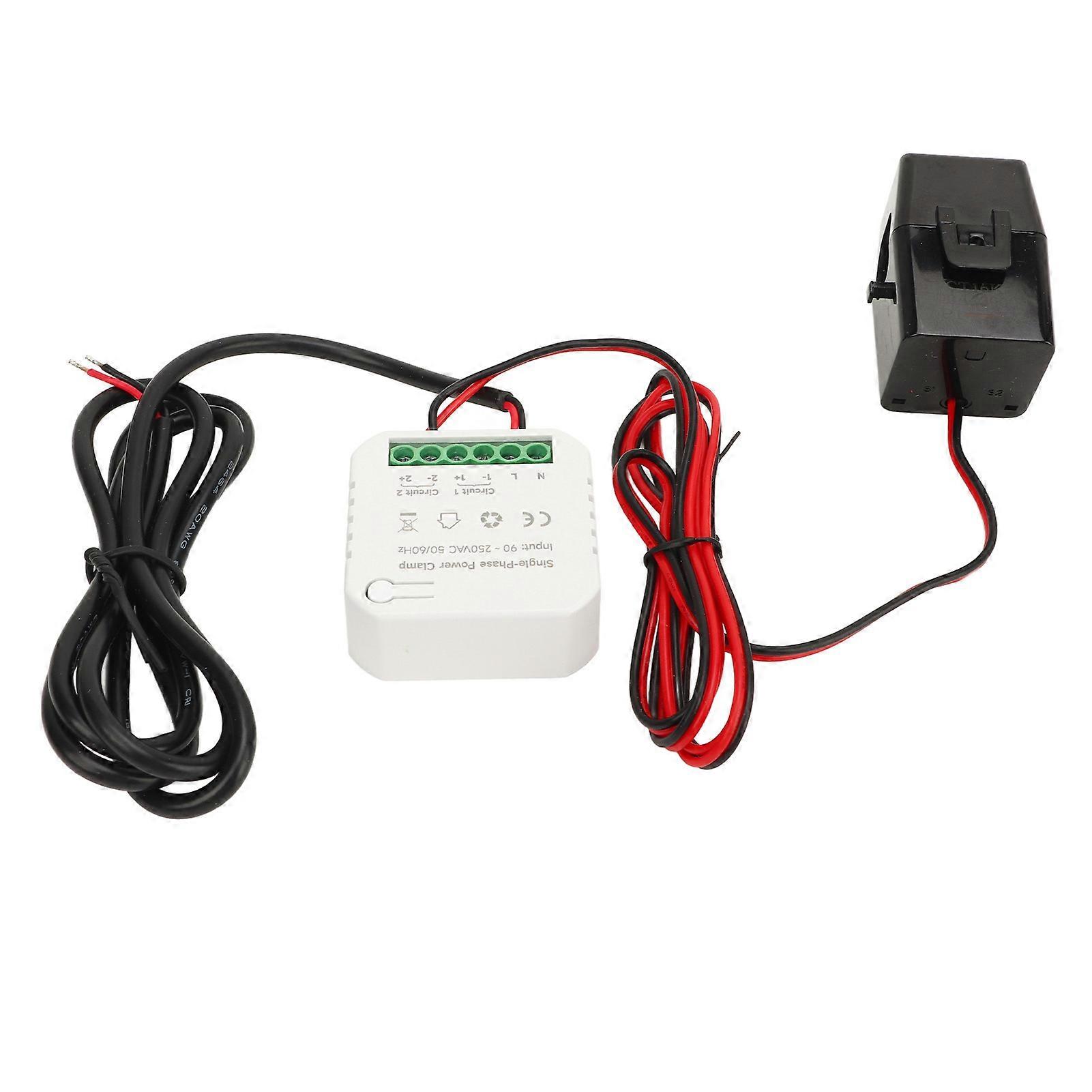 90‑250VAC WIFI Smart Energy Meter Real Time Monitoring APP Record Power Consumption Monitor KWh Meter