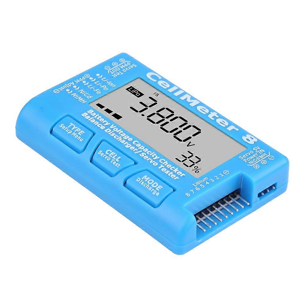 RC CellMeter 8 Digital Battery Capacity Voltage Checker Meter LiPo Li lon NiMH RC CellMeter 8