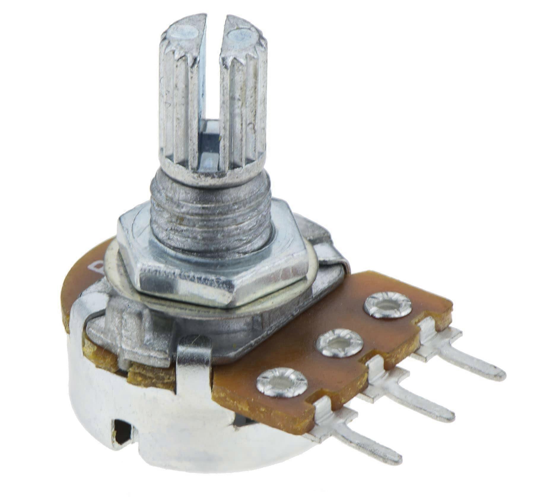 500K 16mm Logarithmic Splined Potentiometer Replacement For DIY Audio Pack Of 1 Logarithmic Taper