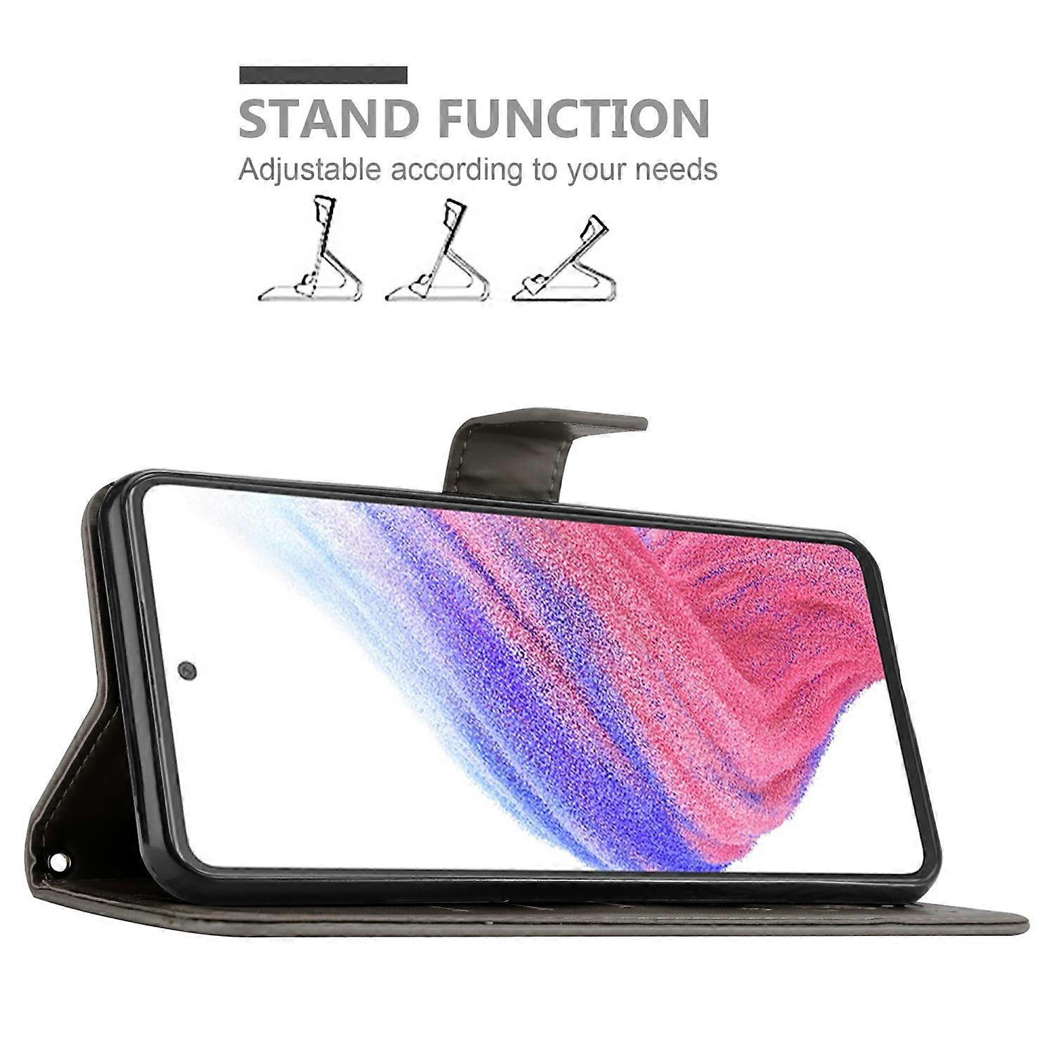 Samsung Galaxy A53 5G προστατευτική θήκη - με floral μοτίβο και υποδοχή κάρτας