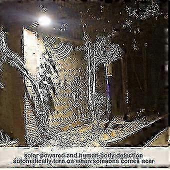 Solar Sensor (Black&Warm White&No Bracket) Powered Waterproof Wall LED Light Human Body Motion