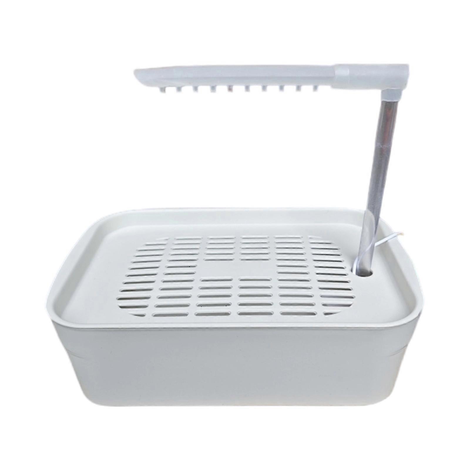 USB Power Bird Bath Basin Daily Healthy Care Shower Device with Automatic Water Circulation and Easy Control Water Flows  White