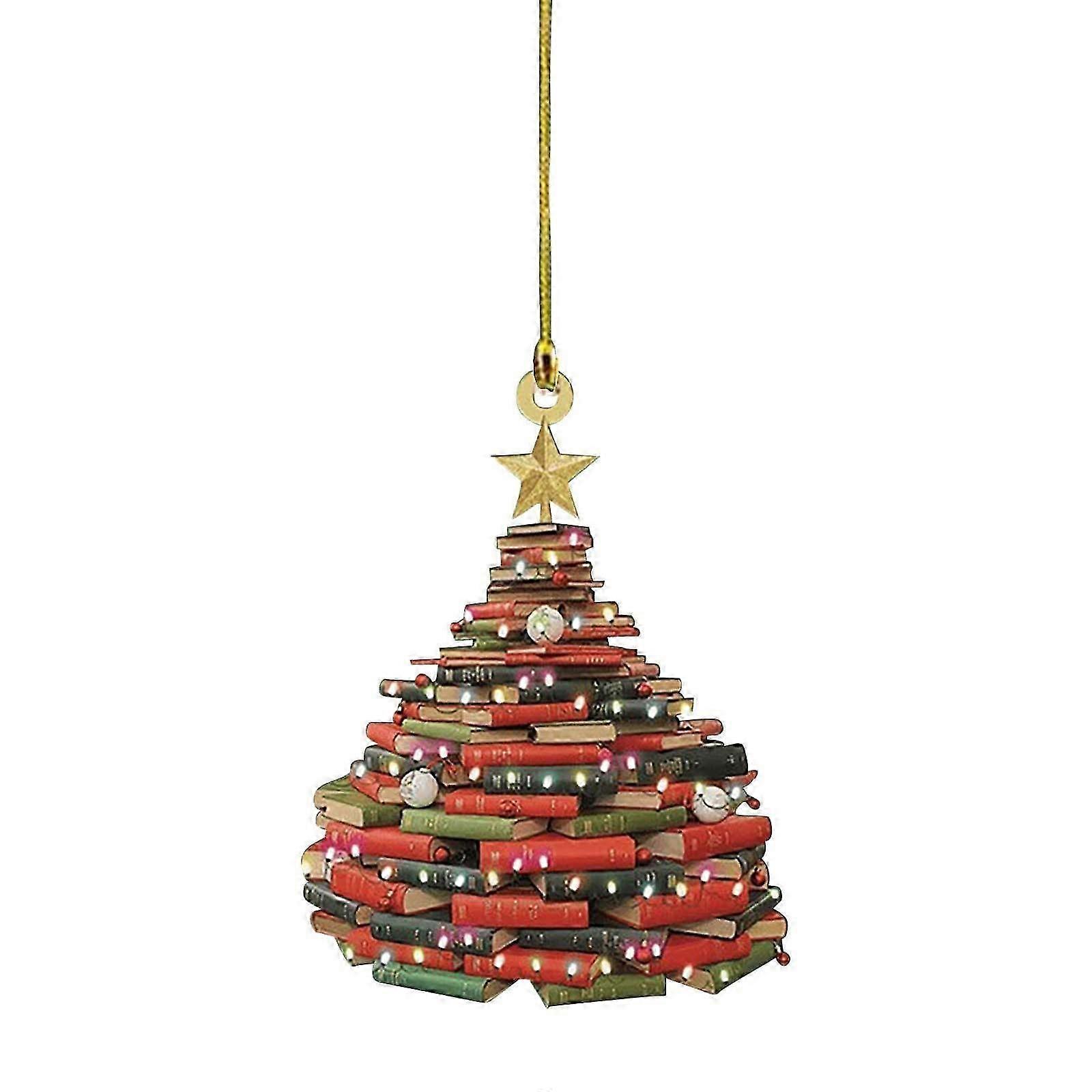 Multi-color Christmas Book Car Hanging Decorations with Tree Design